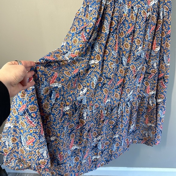 NWT Knox Rose Off The Coast Floral Tiered Boho Midi Sundress Size Large - Picture 16 of 16